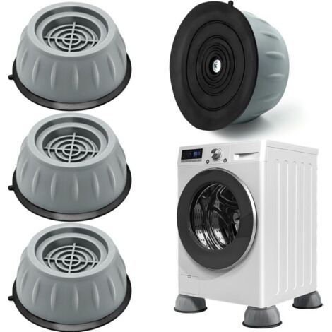 4 Pièces Pied Anti Vibration Machine a Laver, Grande Taille Patins Anti Vibration Lave Linge, Pied Machine a Laver Anti Vibration, Pied Machine a Laver pour Machines à Laver Séchoirs et Meubles (1/5)