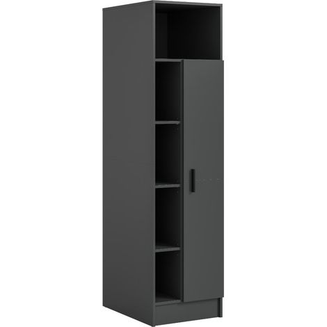 Free Hochschrank Bad 1 Tür, 1 Regal Anthrazit.