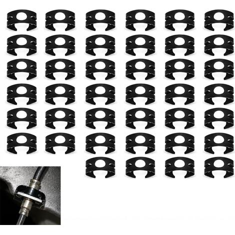 40 PCS Clips De Flexible Supports De Flexible De Frein en Plastique Résistant, Clips de Fixation pour Tuyau de Frein, Supports Auto Universels pour Assemblage et Maintenance Durable