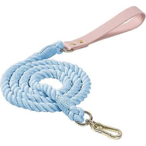 Tresse de chien laisse dégradée, corde de traction pour chat, laisse pour animaux de compagnie promenade - 120 cm 12 mm - Bleu ciel (1/4)
