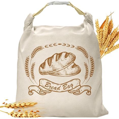 Bienenwachs-Brotbeutel, wiederverwendbarer Lebensmittelbeutel mit luftdichtem Verschluss, natürlicher Lebensmittelbeutel 43 x 33 cm, faltbar für Küche, Gefrierschrank, Reisen und Camping (1/5)