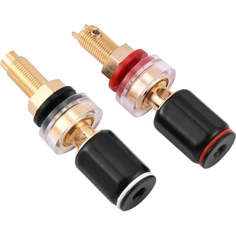 4 mm Lötbarer Bananenstecker-Lautsprecheranschlussblock aus reinem Kupfer für Verstärker mit Lautsprecherisolierung (1/5)