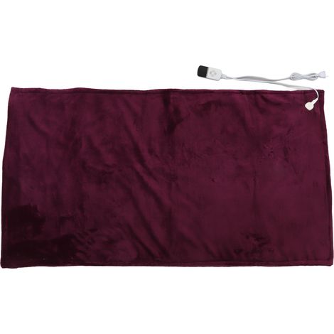 Couverture chauffante électrique, coussin chauffant pour lit, maintien au chaud, usage domestique dortoir, gris/violet, 150x80cm, fiche UE 220V (1/5)