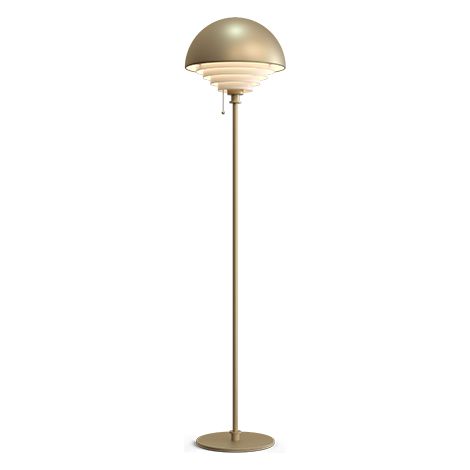 herstal Lampadaire Laiton, Abat-jour Interrupteur 1x E27