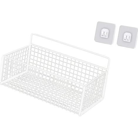 Étagère Murale Salle De Bain Avec Crochets Adhésifs Sans Perçage - Rangement Toilette Pour Petite Espace Et Dortoir (1/4)