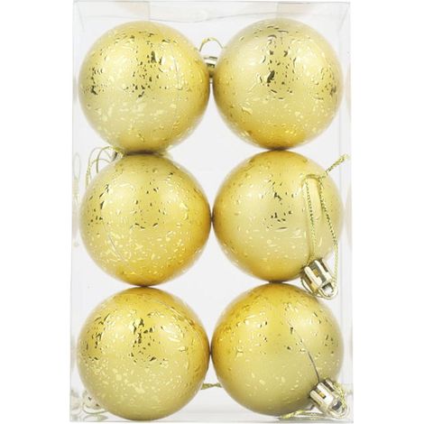 Boules De Noël - 6 Pièces - Diamètre 6 Cm - En Plastique Incassable - Décoration Arbre De Noël Intérieur (1/5)