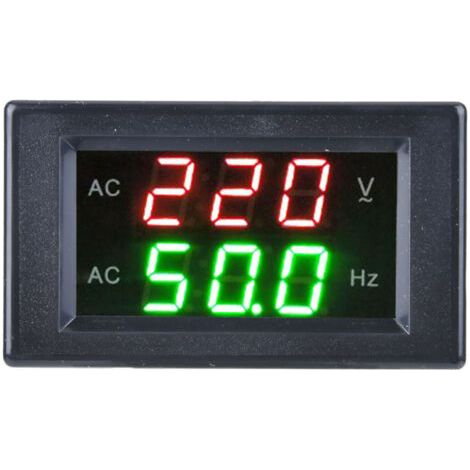Generatore con doppio display LED, voltmetro digitale CA e frequenzimetro, strumento di test (nero) (1/5)