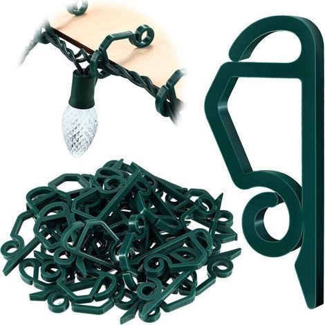 120 Pieces Plastic Gutter Hooks, Gutter Hanger, Gutter Hook, Roof Gutter Hook, Mini Clips Gutter Hooks, Christmas Light Clips (1/5)