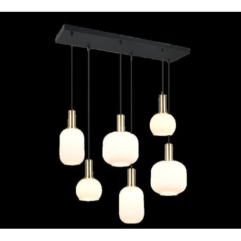 [GEBRAUCHT] B-Ware TRIO LIGHTING Pendelleuchte Hängeleuchte Diva Opal Metall Glas E27 (1/2)