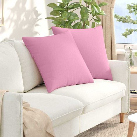Sofakissen 2 pcs Rosa 60 x 60 cm Stoff
