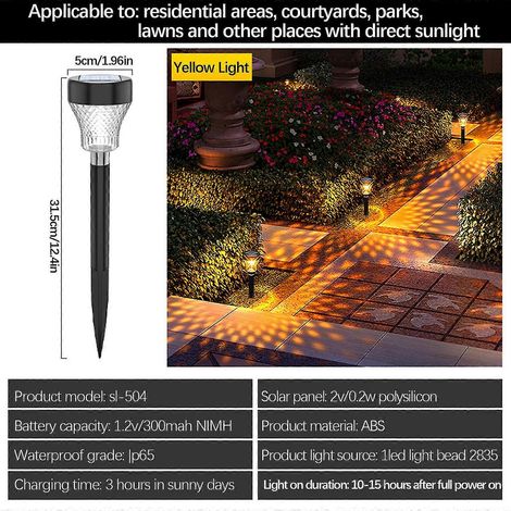 Lot de 2 lampes solaires LED décoratives pour jardin extérieur-AquaForge (1/3)