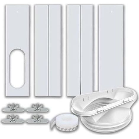 Kaelt - Sortie de tuyau d’évacuation pour climatiseur mobile, plaque fenêtre volet roulant avec panneau réglable, joint fenêtre climatiseur (4PCS) (1/5)