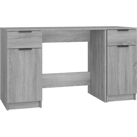 Maison Exclusive - Schreibtisch mit Beistellschrank Grau Sonoma H (1/5)