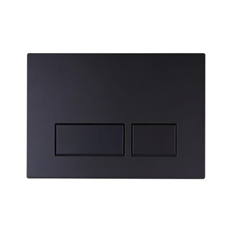 Dual Flush Actuation Panel with Square Button, Concealed Toilet Tank Button, Black (1/4)