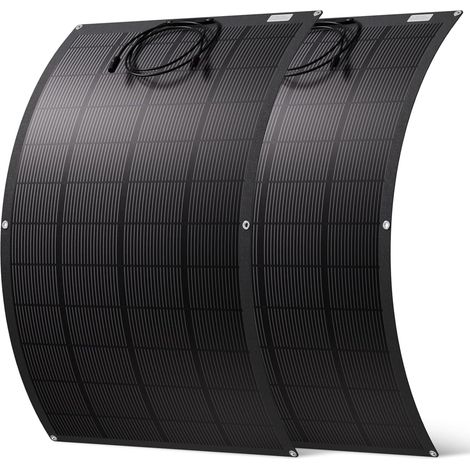 [NEUWERTIG] ECO-WORTHY Flexibel Solarpanel 400W, ETFE-Material, 18BB-Monokristalline Zelle, 25 % hoher Wirkungsgrad, für Balkon, Wohnmobil, Boot, Dach, Camping, Zuhause, Yacht, unebene Oberflächen (1/5)