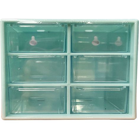 Boîte De Rangement À Tiroirs - 6 Tiroirs En Plastique Rigide - Pour Bureau Bureau École Maison - Rangement Pour Stylos Bijoux Accessoires (1/5)