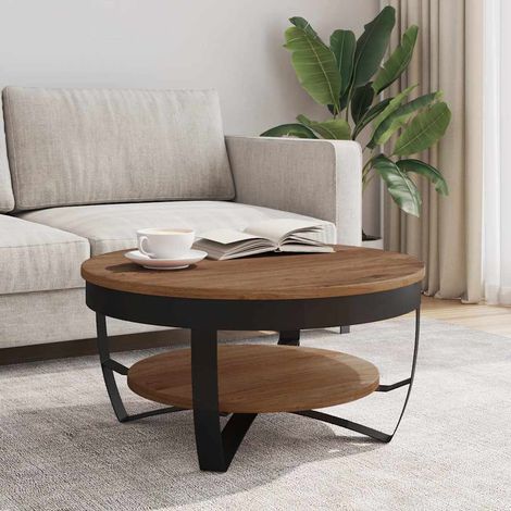 Table basse de salon, Table Café, 65x65x32 cm Bois d'acacia solide OIB9494E (1/5)