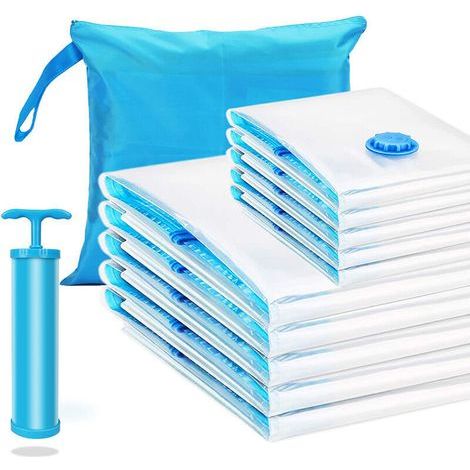 10 pièces Sac de compression sous vide épaississant Transparent sac de rangement de vêtements de couette sac d'étanchéité sous vide (1/5)