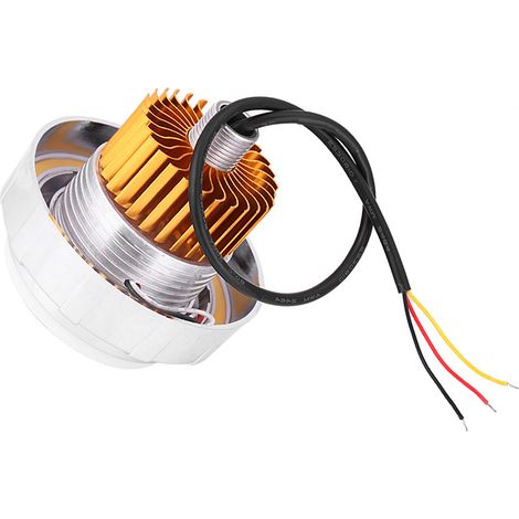 Phare moto LED projecteur lentille double œil ange démon bleu/jaune (1/5)