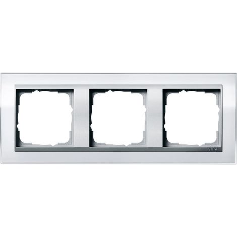 Gira Marco embellecedor 3f Interm. F Alu Gira Event Blanco claro [0213726], 0213 726