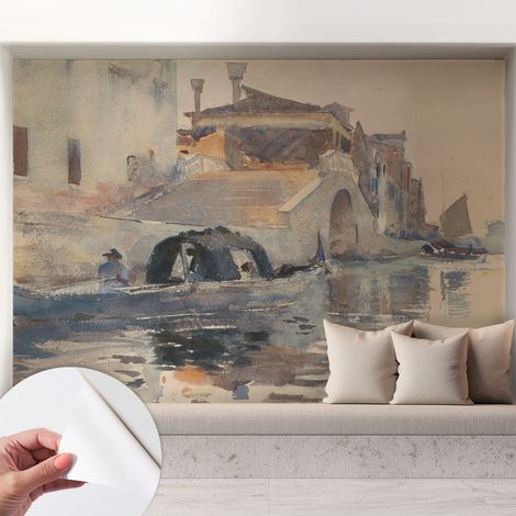 Fototapete Selbstklebend - Büro Wandgestaltung - Wanddekoration Wohnzimmer Venezianische Harmonie 208x146 cm (1/5)