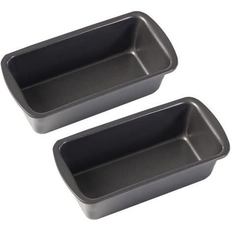 2 Pcs Moule à Pain en inoxydable,19x9x6cm Petit Rectangulaire moule a cake antiadhésif en acier au carbone,pour La Cuisson au Four, Friteuses à Air fryer (1/3)