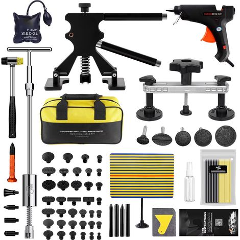 Kit débosselage voiture sans peinture, outils réparation carrosserie auto, extracteur ventouse puissant, dent puller professionnel, kit complet garage DIY efficace (1/5)