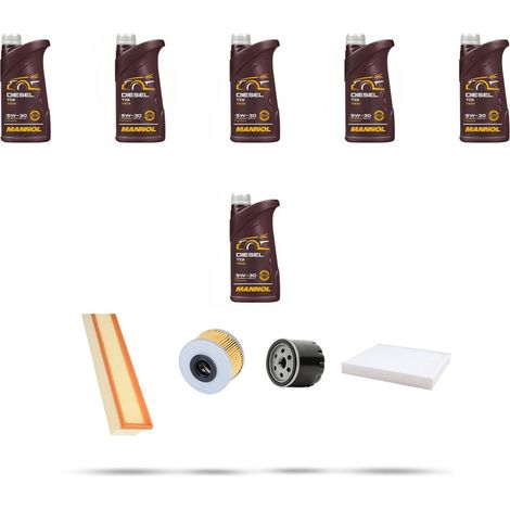 Kit tagliando 4 FILTRI e 6L OLIO compatibile con Renault Clio II 1.9 dTi 59kw Dal 2000 (1/5)
