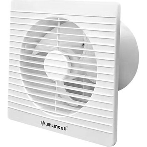Extracteur d'air 150 mm avec clapet anti-retour 4 pouces, 10 W, 38 dB(A), pour salle de bain, cuisine, bureau, WC, silencieux (1/5)