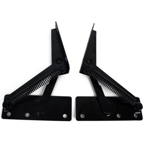Charnière À Ressort - 80° D'ouverture - Pour Appui-tête De Canapé Pliable - Noir - 1 Paire (1/5)