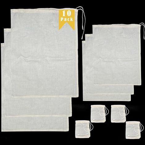Muslin Cotton Ham Bag, Cheese Bag, Cheesecloth, Cheesecloth Bags for Filtering Fruits, Vegetables, Wine, Juice Straining at Home, Reusable (1/5)