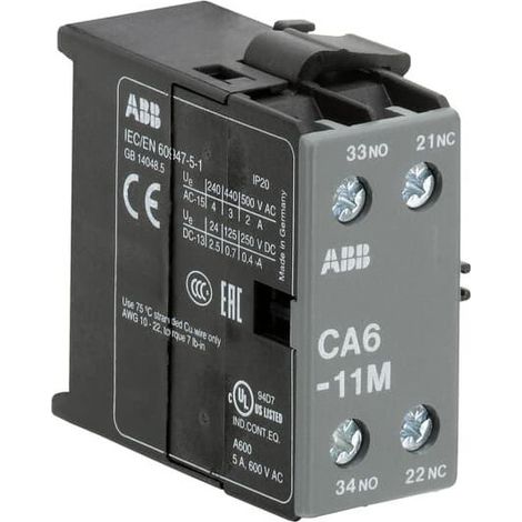 CONTACT AUX. LAT. 1NO+1NF POUR CONT B/VB 3P AVEC 1 NO