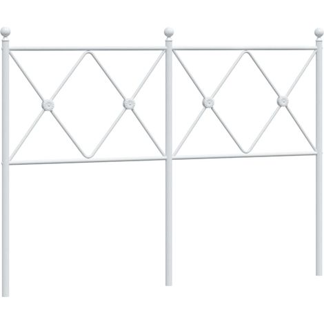 Maison Exclusive - Cabecero de repuesto de metal blanco 120 cm (1/5)