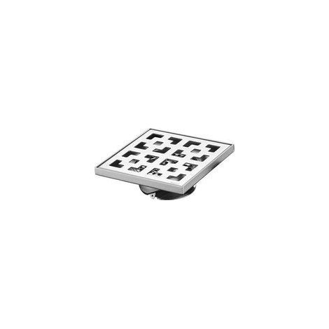 Silver-12×12 cm Siphon De Sol Exterieur,Siphon de Sol Et Écoulement De Douche,Siphon Sol D'évacuation,Siphon avec Arrêt du Parfum et Tamis à Cheveux, (1/5)
