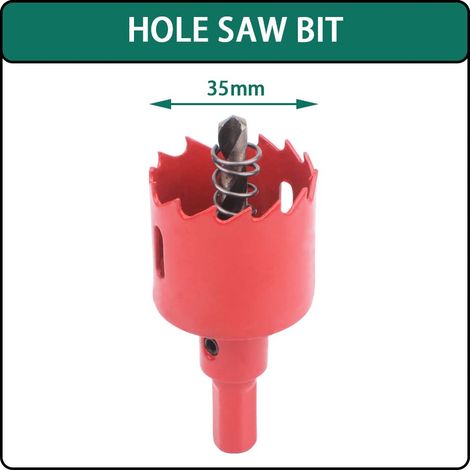 Scie cloche bimétallique Ø35mm pour bois, foret centré inclus, perçage plastique, PVC, panneaux de fibres, métal doux, outil de carottage précis. (1/4)