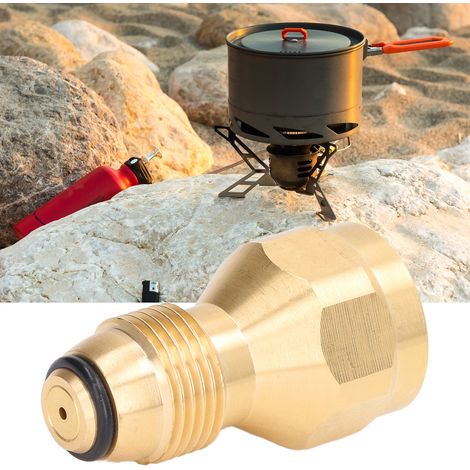 Befülladapter für 1-Pfund-Propangasflaschen, Mini-Universaladapter aus massivem Messing für kleine Einweg-Propangasflaschen (1/5)
