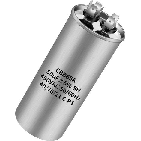 CBB65 450V AC 50uf 50/60HZ,Condensateur de démarrage extérieur,Condensateur de démarrage de climatiseur,Condensateur de démarrage de compresseur (1/5)