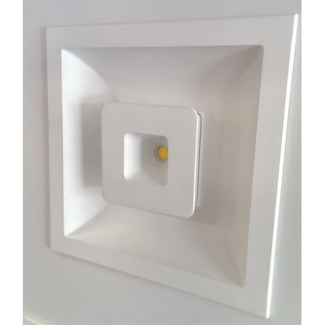 Spot LED encastré carré blanc 12 W + 11 W 3000 K (1/5)