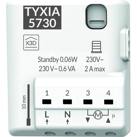 Ricevitore nanomodulo TYXIA 5730 per tapparelle motorizzate funzione Salita/Discesa/Stop - DELTA DORE (1/3)