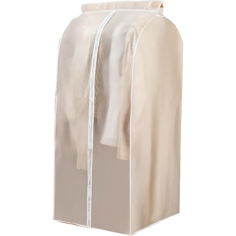 Housse de protection pour vêtements - 60 x 50 x 110 cm - Respirante et anti-poussière - Sac de rangement pour vêtements - Semi-transparente - Protection des vêtements - Fond fermé - Convient aux vêtem (1/5)