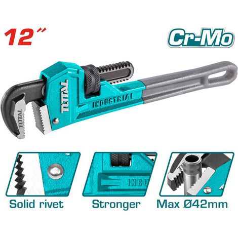 GIRATUBI AMERICANO 300mm 42mm CHIAVE INGLESE GIRA TUBO TUBI TOTAL