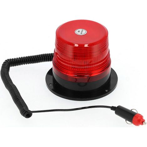 Warnleuchte mit magnetischem Zigarettenanzündersockel für Baufahrzeuge und Lkw, DC 12 V–48 V (1/4)