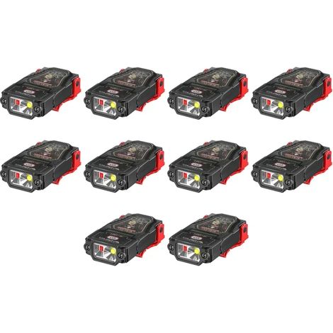 (XHK12 Lot de 10) Mini lampe frontale LED à capteur, clip pour casquette ou chapeau, rechargeable, étanche, idéale pour le camping et la pêche. (1/5)