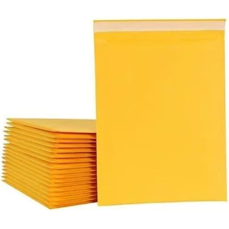 Super offre à petit prix Pochettes à bulles jaunes, format 6, enveloppes matelassées, 50 pièces. En stock. Neuf. (1/4)