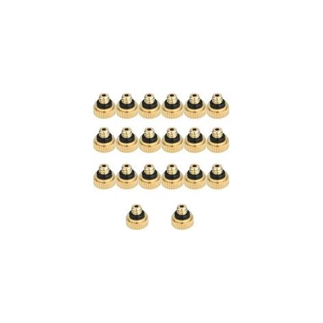 Pack of 20 brass misting nozzles, 0.4mm – Water saving 80-145ml/min – Easy maintenance – For outdoor cooling systems (1/5)