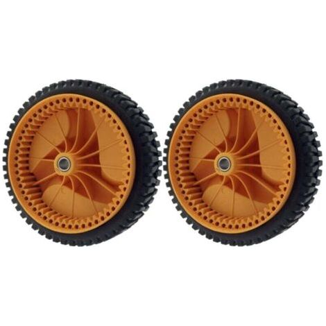 Roues de tondeuse à gazon 2X 196 mm pour Husqvarnaa 5324025-67, 5324029-36, 532402567, 532402936 (1/4)