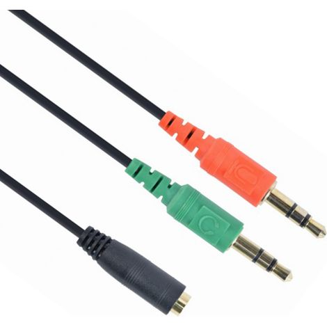 Gembird cca-418 câble audio 0,2m 3,5mm 2 x 3,5mm noir, vert, rouge (1/5)