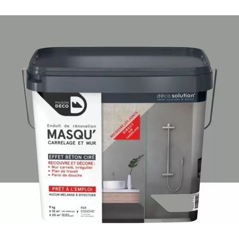 Enduit de rénovation Maison Déco Masq'Carrelage et Murs Gris urbain (1/2)