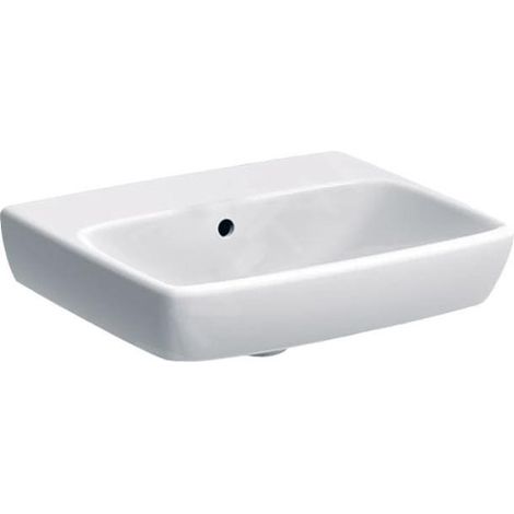Geberit Selnova Square - Lave-mains 500x420 mm, sans trou pour mitigeur, avec trop-plein, blanc 500.301.01.7 (1/2)