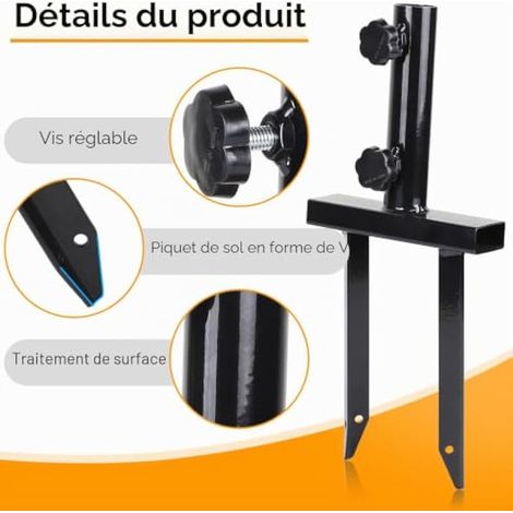 Support de mât de drapeau extérieur, réglable de 8 à 29 mm (1/3)
